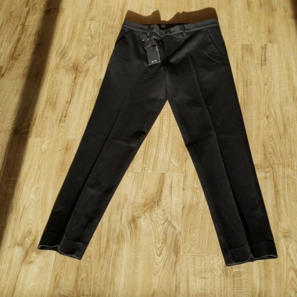 Armani Exchange Black Dress Pants Size 30 Chic Edgy Feminine Stretchy Comfy New